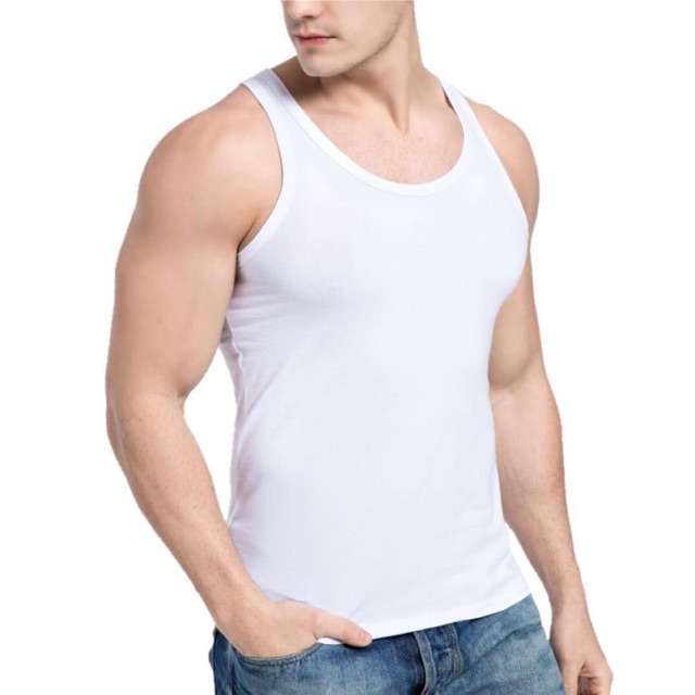 Men's vest white/Philippine brand-UNIFIT/Men's cotton breathable and ...