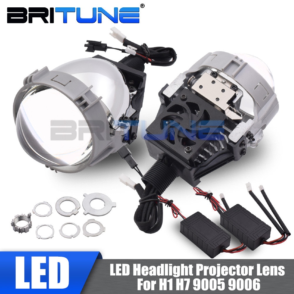 Bi-led Lens Projector Auto Headlight Lenes 2.5'' LED Lights For H7 H4 ...