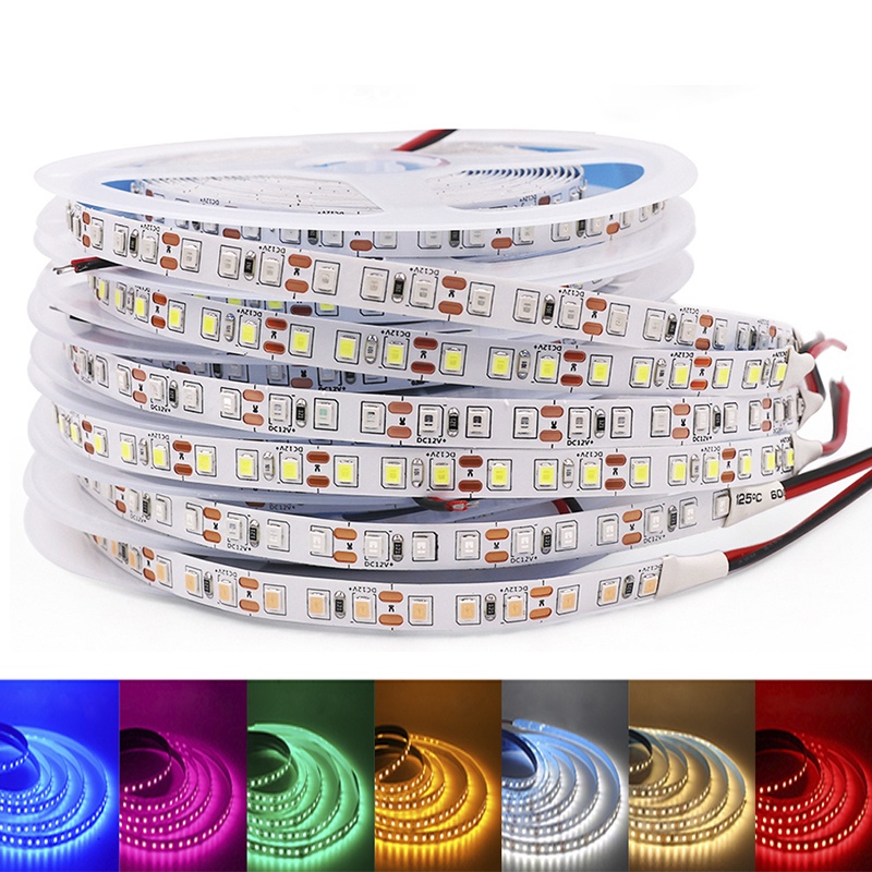 12V LED light strip 2835 5 meters 60 LED natural white Colorful button ...