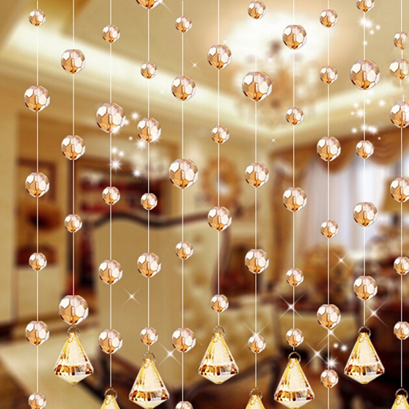 Crystal Glass Bead Curtain Luxury Colorful Bedroom Window Door