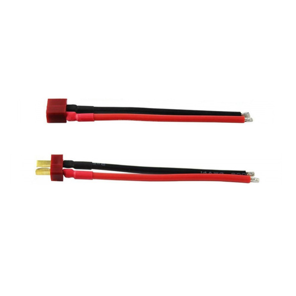 5x Female Deans Style T-Plug Connectors With 10CM 12AWG Wire – BackBay R/C