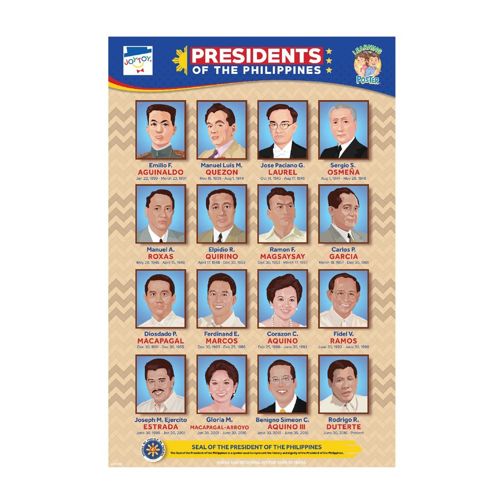 JOYTOY Philippine Presidents Poster | Shopee Philippines