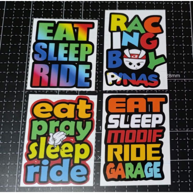 Eat Sleep Vinyl laminated sticker waterproof | Shopee Philippines
