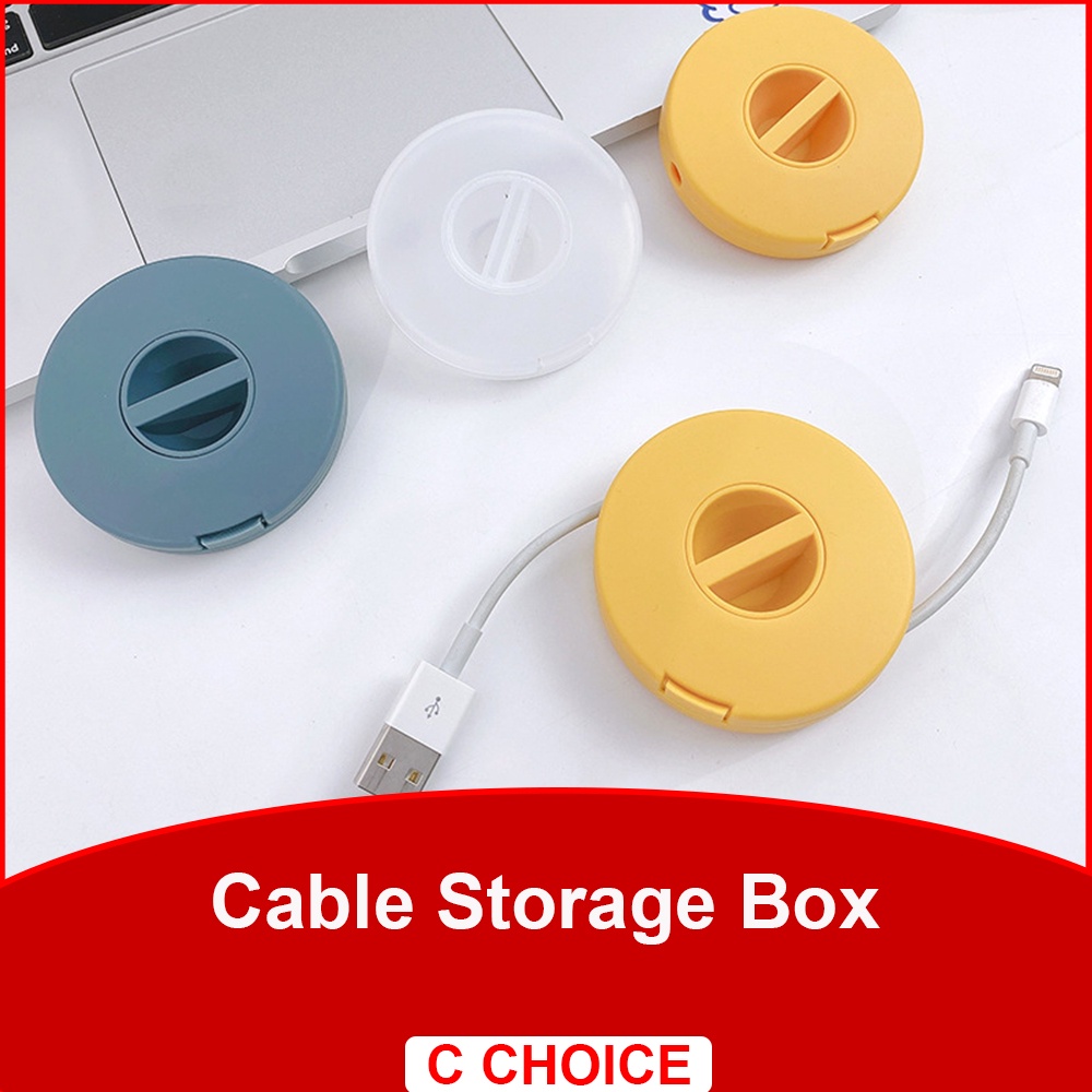 Storage Box Portable Cable Organizer Fixed Cable Clamp Charging Data