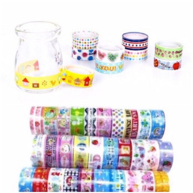 Journamm 8mm*6m Dots Glue Tape Double Sided Adhesive DIY Scrapbooking  Collage Photo Album Office Stationery Supplies Roller Tape