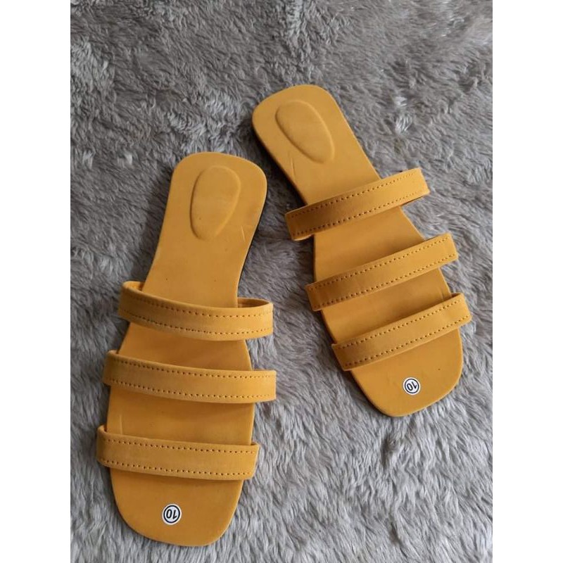 Three Strip Gamosa Flats Sandals Direct Supplier Shopee Philippines