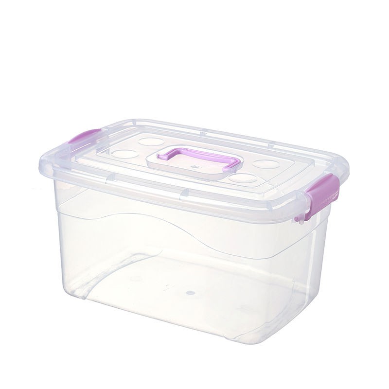 Thickening portable transparent storage box Plastic toy storage box