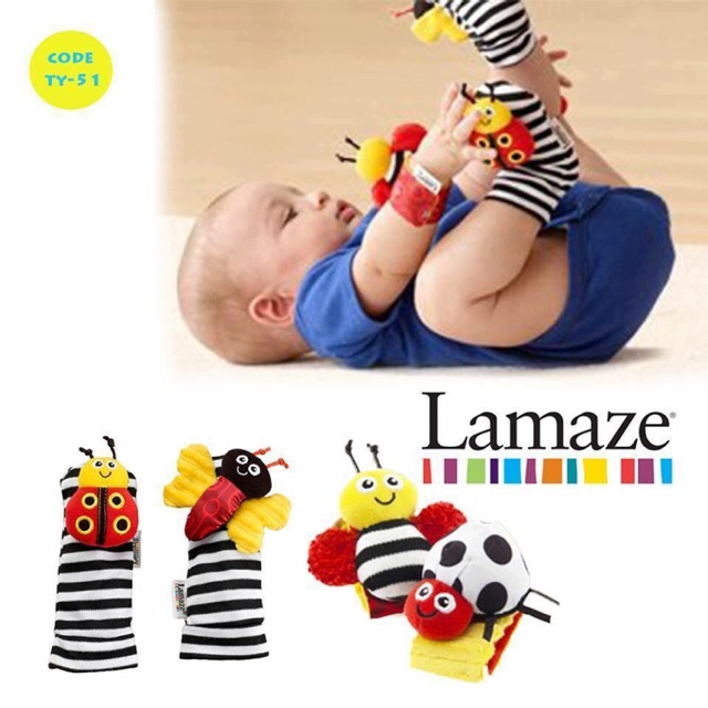 Lamaze wrist rattles and best sale foot finders