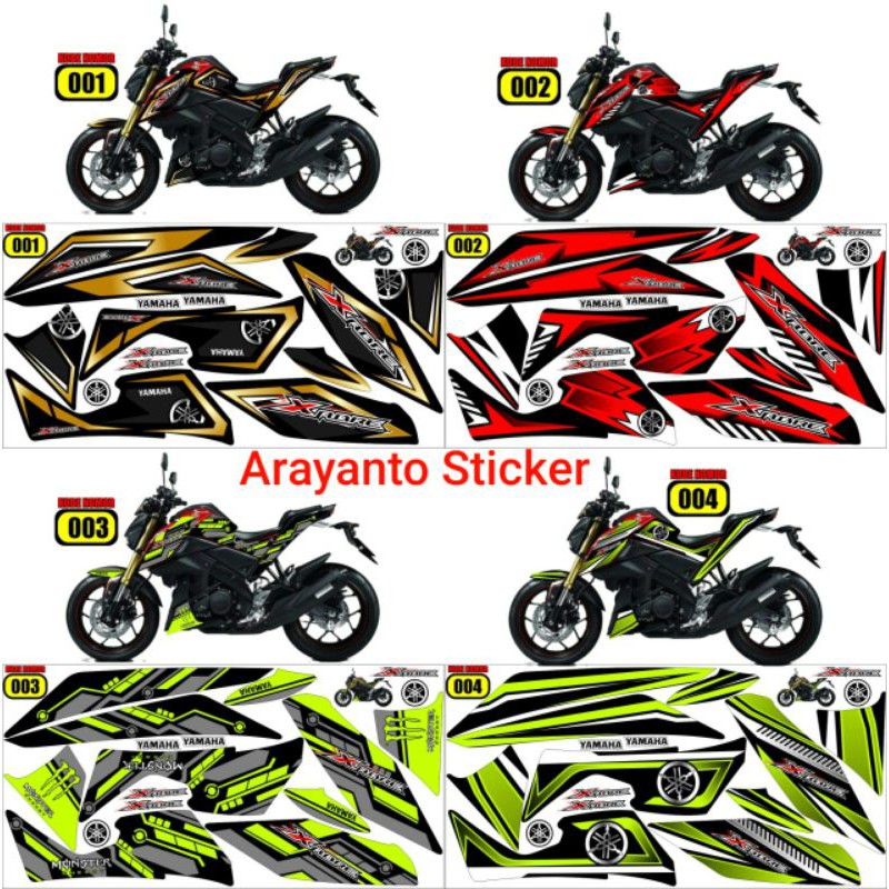 Sticker Decal Striping Yamaha Xabre Semifullbody Variation GLOSSY AR001 All Ready Packing