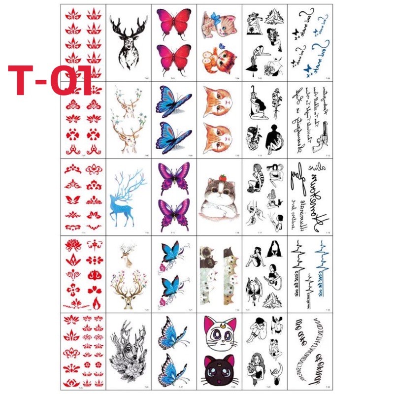 30pcs Temporary Tattoo Sticker Waterproof And Cute Sticker English Letter