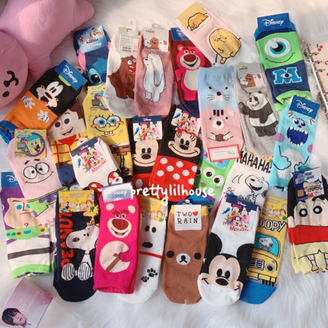 Cartoon Socks (madeinkorea) | Shopee Philippines