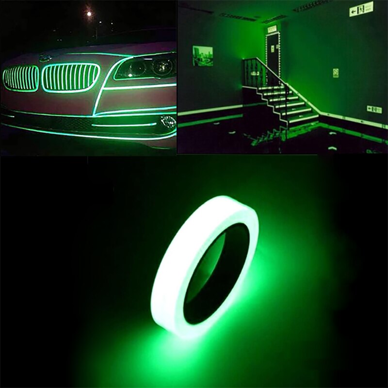 3 Meter Glow In The Dark Tape Fluorescent Luminous Neon Emergency Safety Marker Stairs Warning 6108