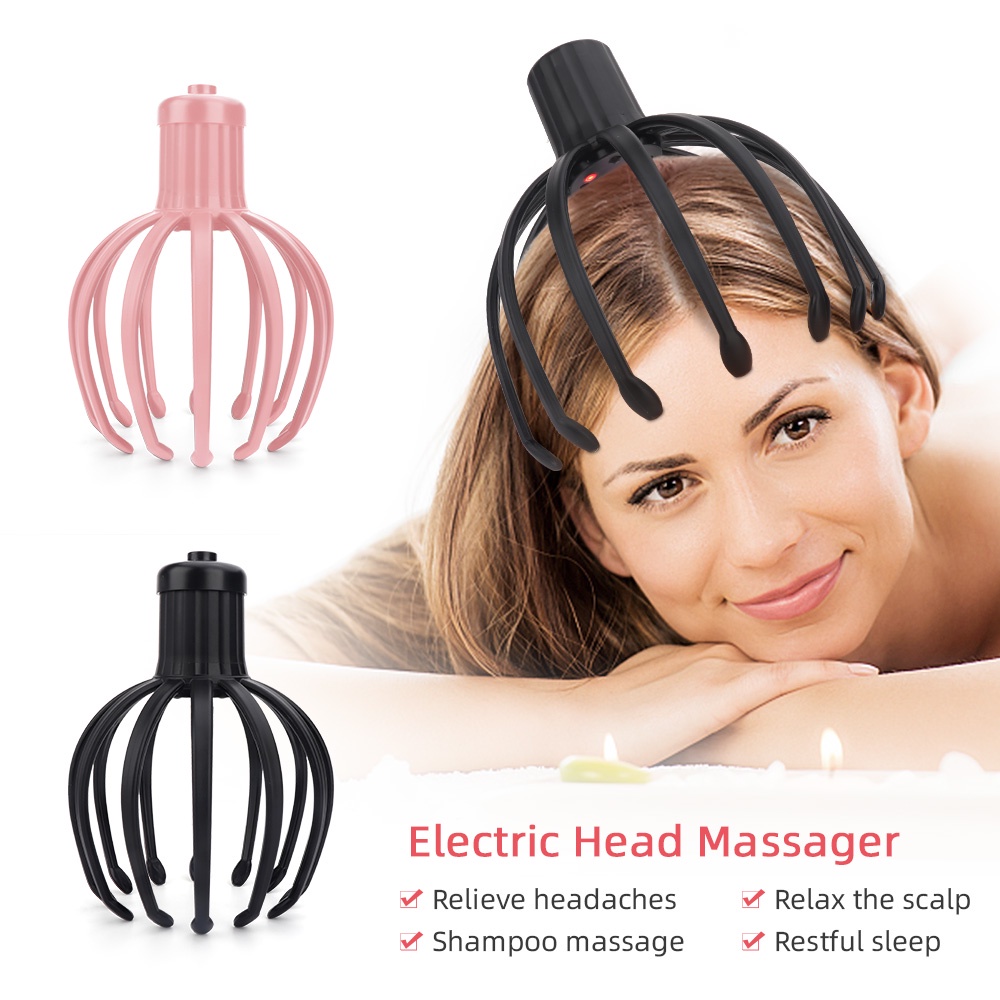 Electric Octopus Head Massager Vibration Headache Relieve Acupoints Stimulation Massager Claw 