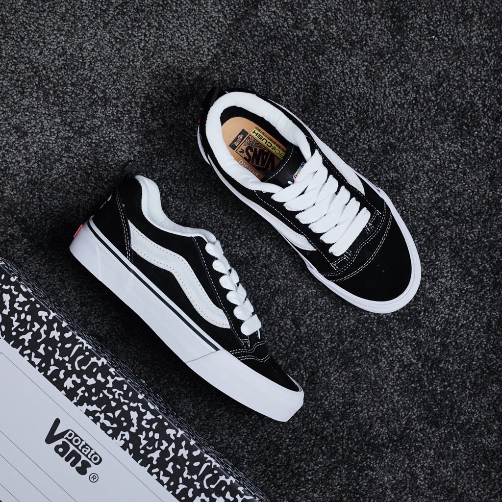 VANS x Imran Potato Co branded Fat Version Big Logo Black and White Casual Canvas Shoes 1660