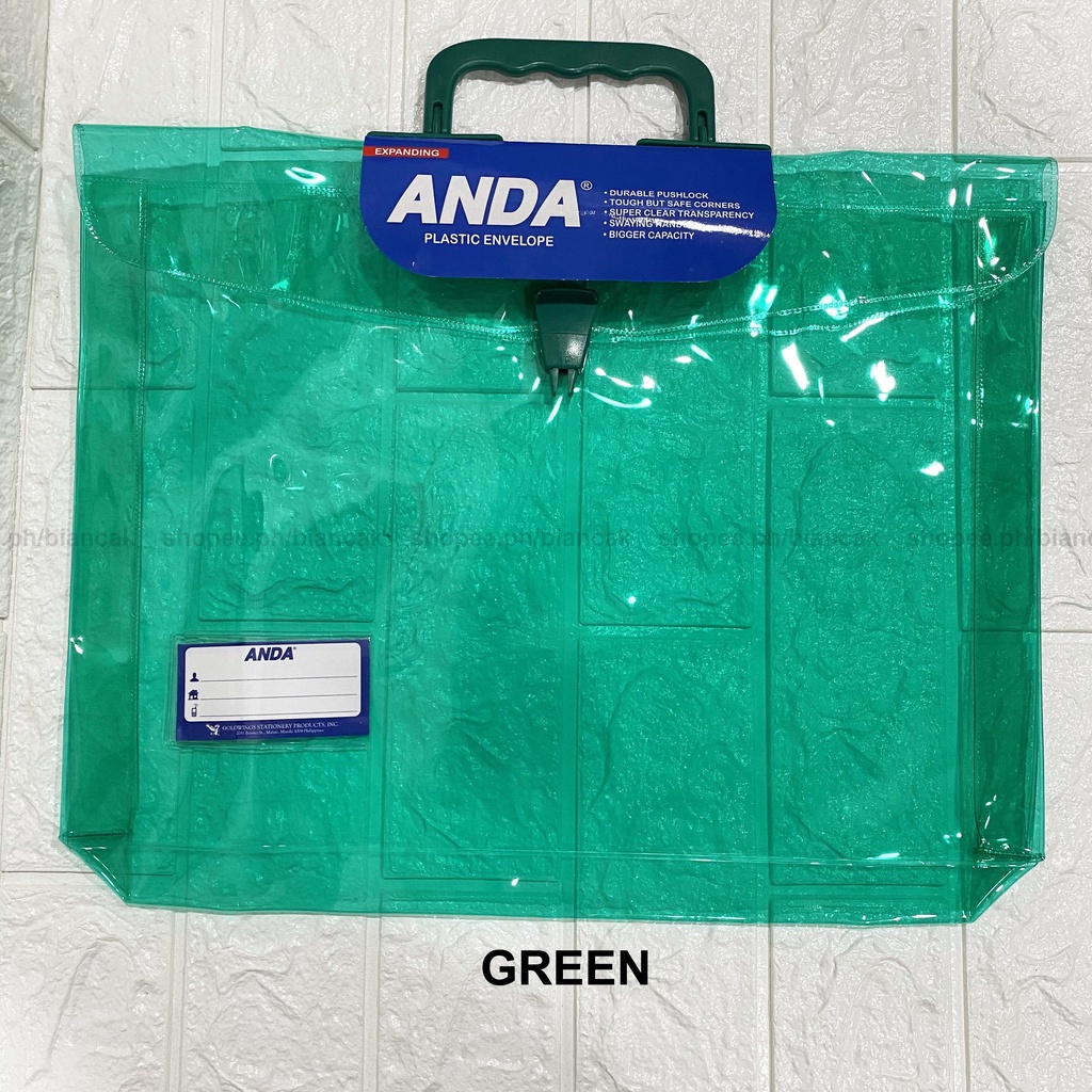 ANDA Plastic Envelope Expanding Carrier Bag With Handle Push Lock SCHOOL OFFICE SUPPLIES Shopee Philippines