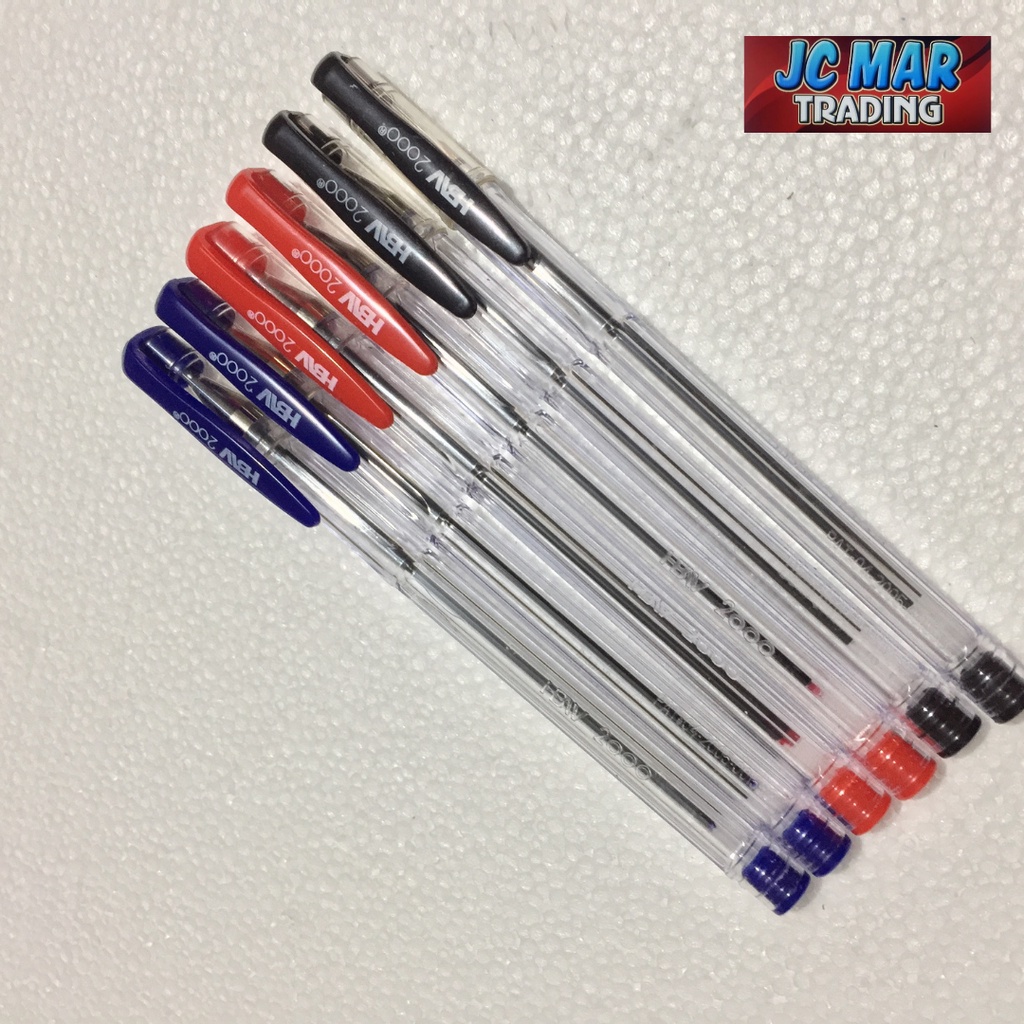 HBW Ballpen 2000 - Black, Red & Blue (per Box-12 Pcs) | Shopee Philippines