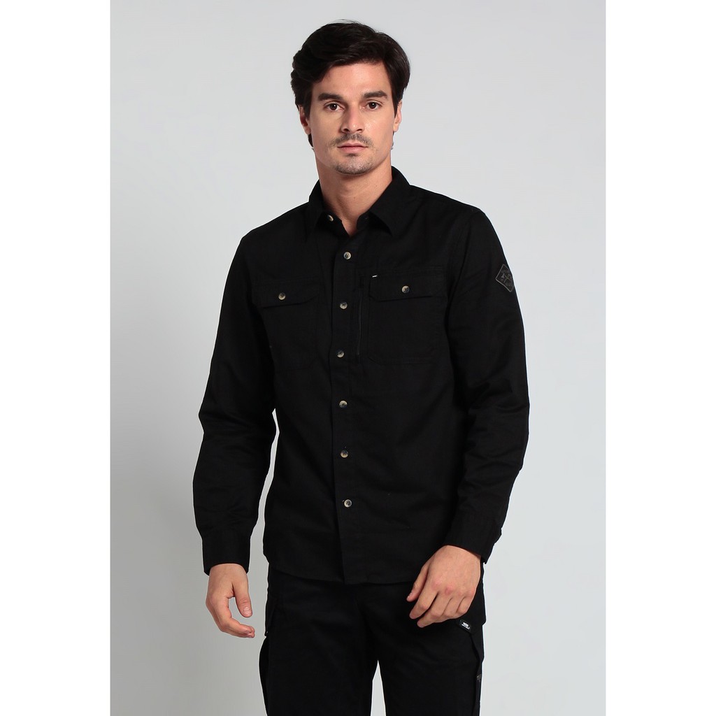 KEMEJA Men's Long Sleeve Shirt MGee 3451C Original Outdoor Tiedye Black ...