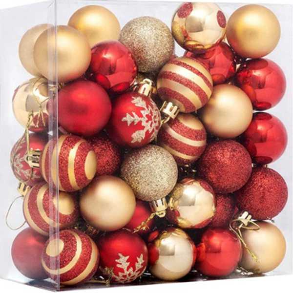 [READY STOCK] 50Pcs Christmas Tree Decorations Balls Bauble Xmas Party
