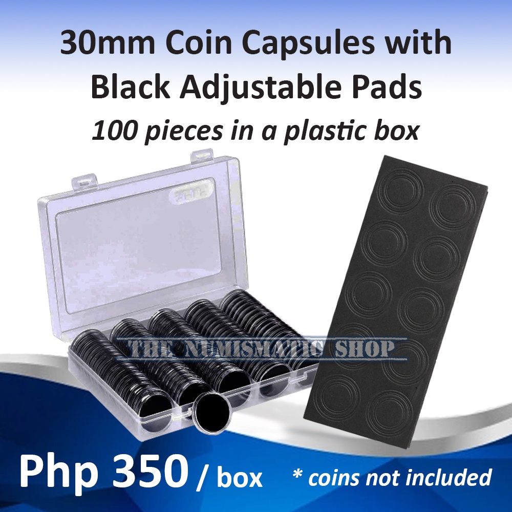 200 Pieces 30mm Coin Holde Coin Capsules And 200Pcs 5 Sizes