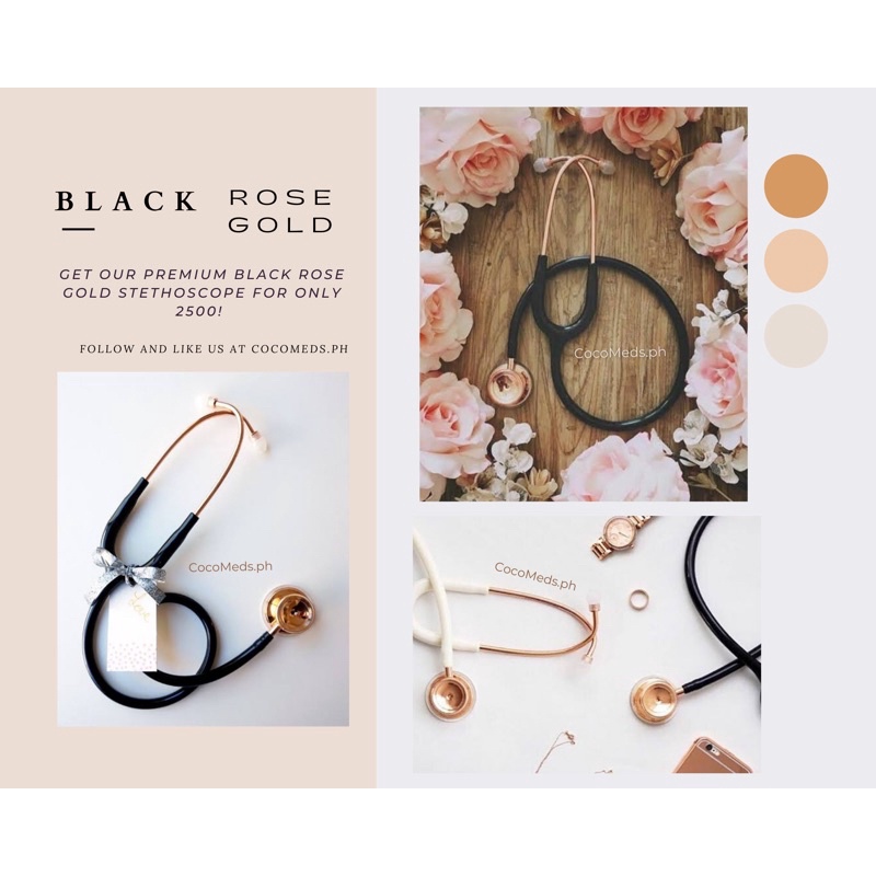 ORIGINAL CALLISTO CLASSIC WHITE ROSE GOLD STETHOSCOPE | Shopee Philippines