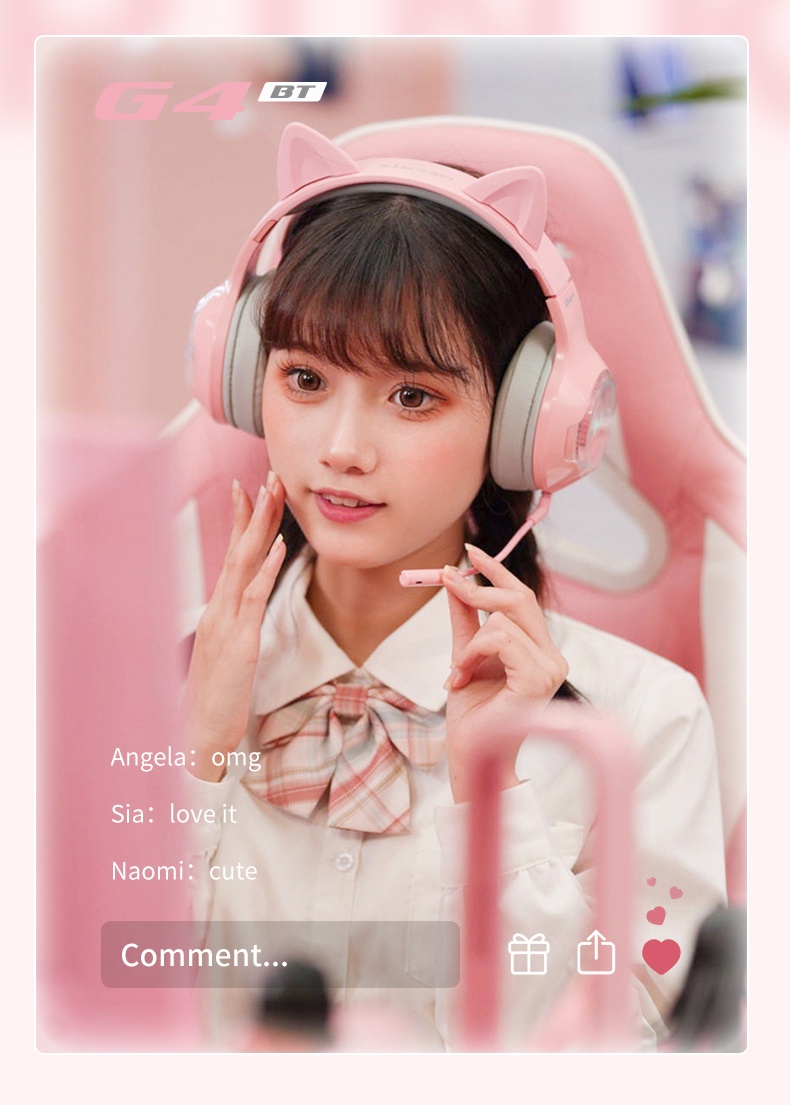 EDIFIER HECATE G4BT cat ear headset bluetooth RGB mobile phone