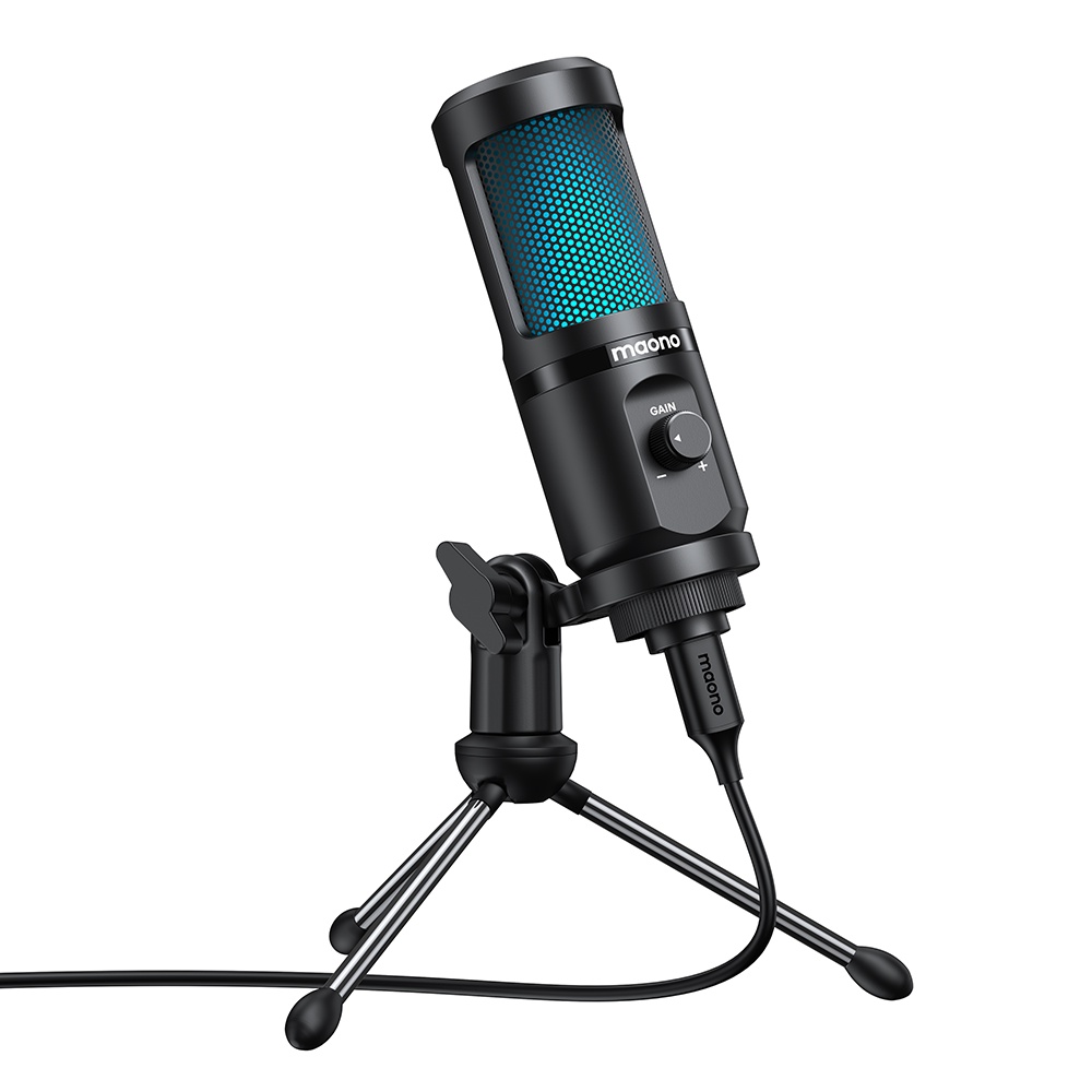 Maono Au-pm461tr Rgb Usb Microphone Cardioid Condenser Mic Desktop 