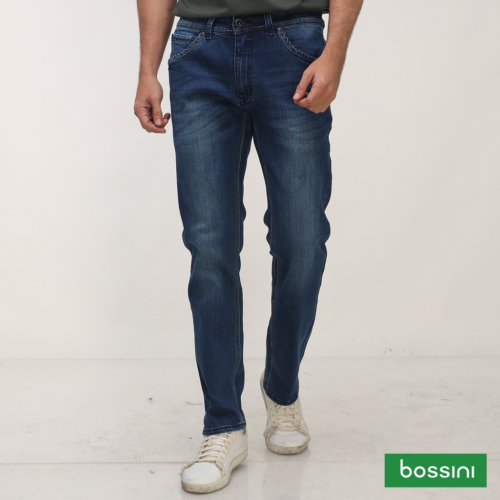 Bossini Denim Long Pants Tapered BSB04-0043 (Enzyme Wash) | Shopee ...