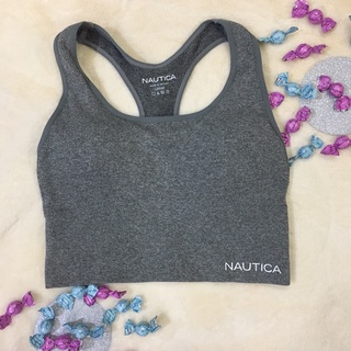 Authentic Imported NAUTICA Sports Bra Cotton Ribbed Stretch Sale!