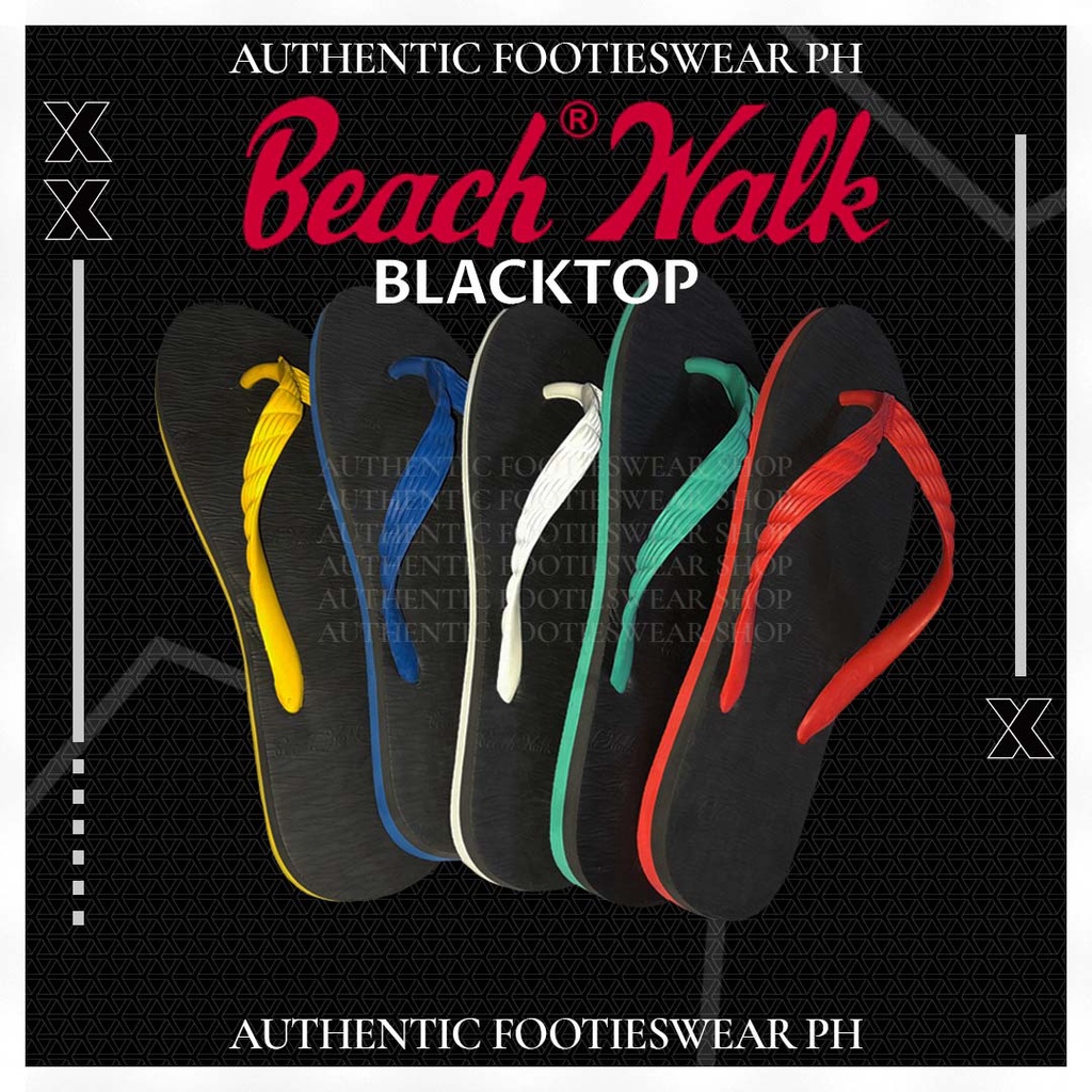 Beachwalk Original Blacktop Color Rubber Slippers For Men And Women Unisex Shopee Philippines