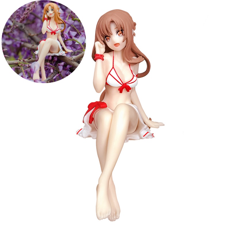 Xinchangda Asuna Figuren, Game Cartoon Yuuki Asuna Figur Gezeichnetes Schwert Statuen PVC Anime Action Figur Ornamente Geschenke für Fans 21cm