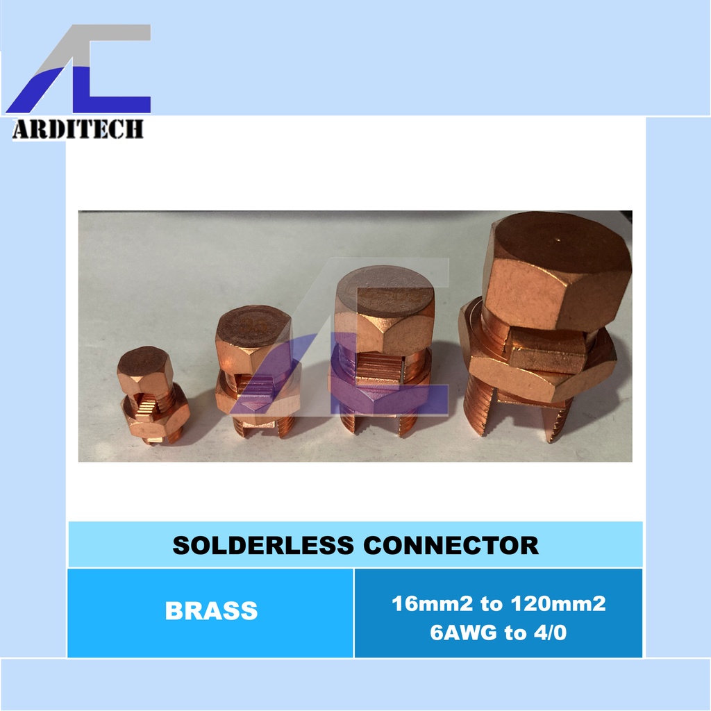 Solderless Connection 16mm2 to 120mm2 6AWG to 4/0 Split Bolt Connector Shopee Philippines