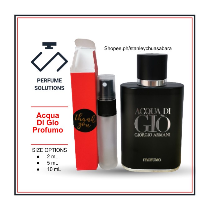 Acqua di Gio Profumo 2mL 5mL 10mL or 30mL PERFUME SOLUTIONS