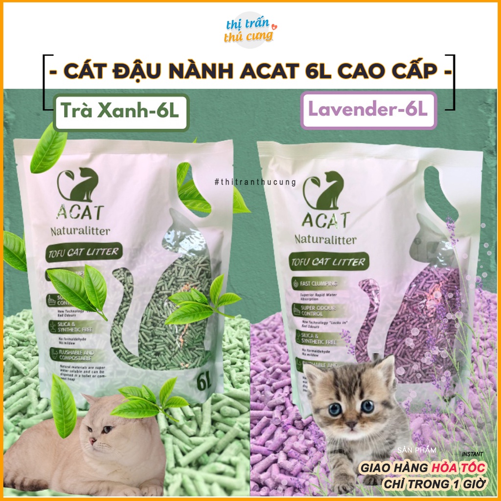 Tofu TOFU TOFU Cat Litter Cat ACAT TOFU 6 Liter Bag, 100 Natural