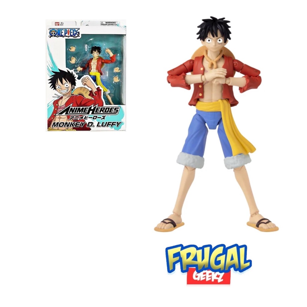 Bandai Anime Heroes One Piece Monkey D Luffy Action Figure Shopee