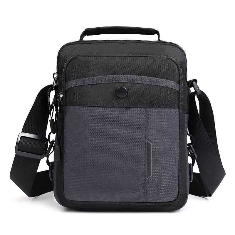 Waterproof Sling Bag 5 Zipper Pockets Large Capacity Men's Shoulder Bag ...