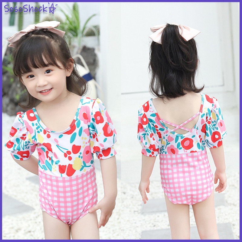 Baby Girl One-piece Swimsuit Multicolor Cute Bikini Quick-drying Bubble ...