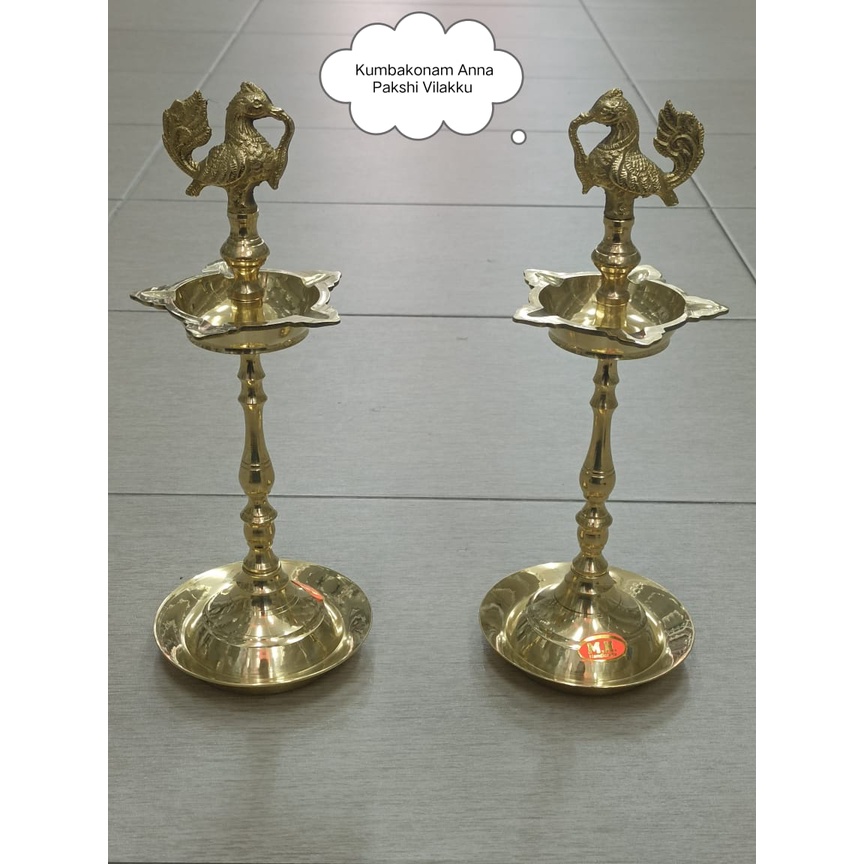 Pure Brass Heavy Kumbakonam Anna Pakshi Vilakku (10 Inches) Shopee Philippines