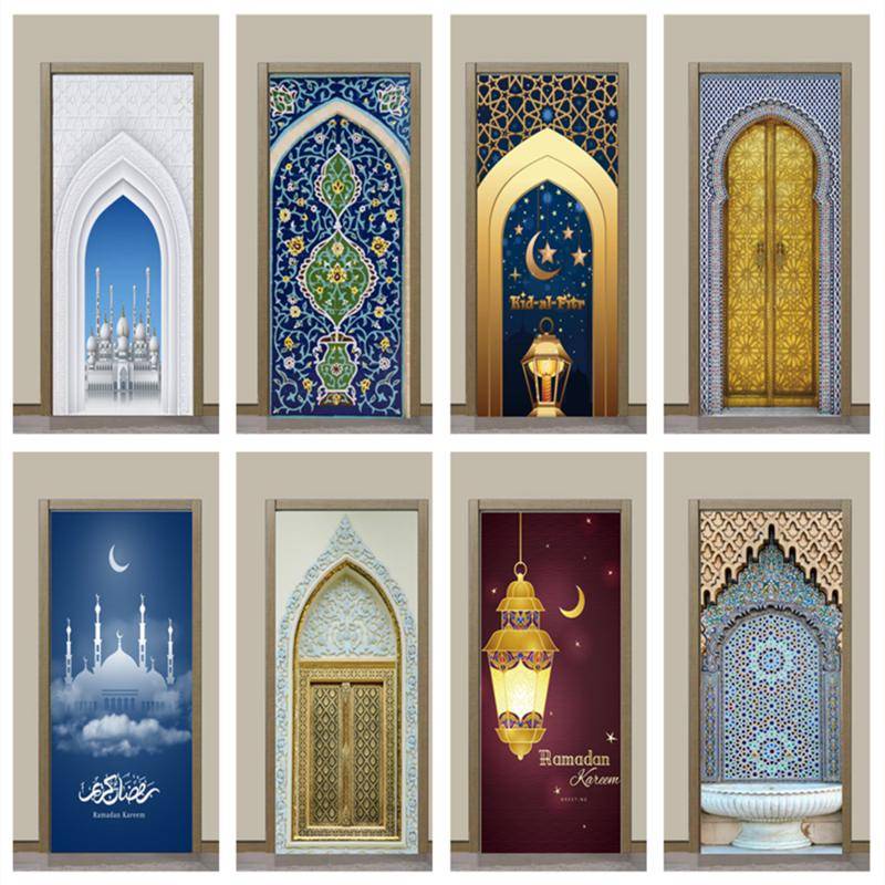 Muslim Peel and Sticker Door Stickers Home Decor Art Wall Paper Living ...
