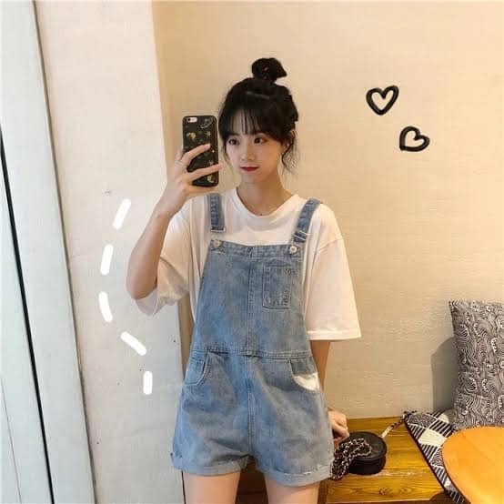 fashion women denim jumpershort Shopee Philippines