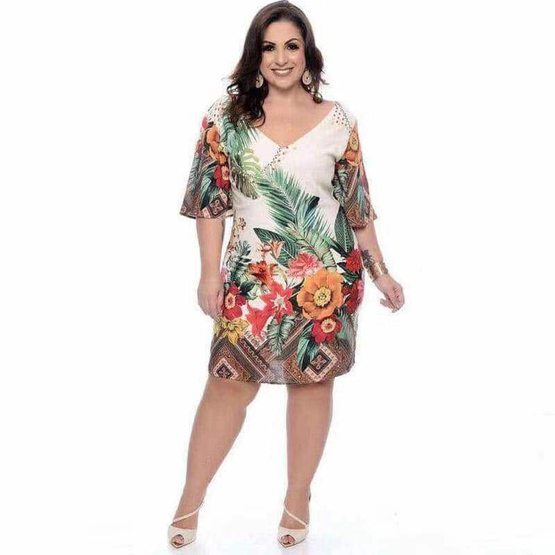 Plus size outlet luau party dress