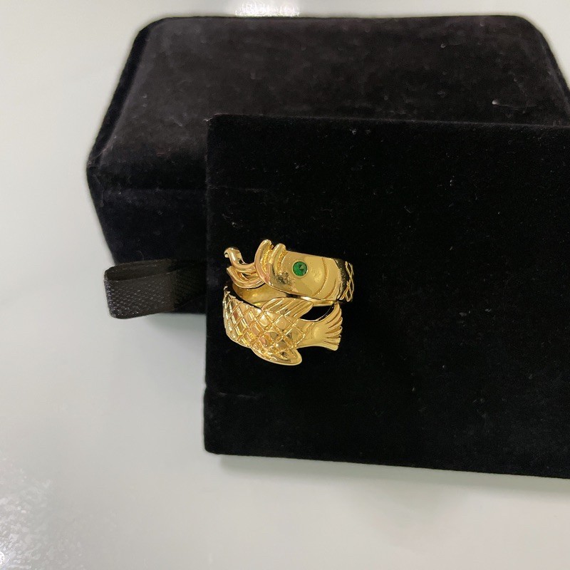 Arowana Fish Wealth Thailand goldplated adjustable ring Shopee