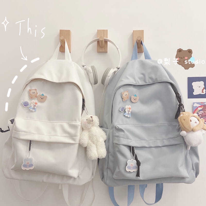 WD6204) Printed Pattern Bear Cute Junior High School Backpack Primary  School Bag Korean Version Female Canvas High School Japanese Backpack -  China Designer Bag and Lady Handbag price