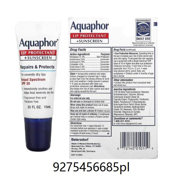Aquaphor Lip Repair, Immediate Relief & Lip Protectant + Sunscreen, 35