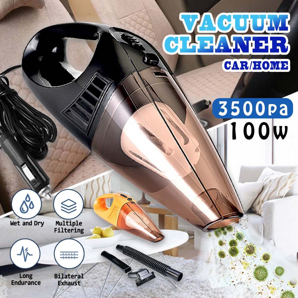 ¤ 100W 3200Pa Car Vacuum Cleaner High Suction For Car Wet And Dry dual ...