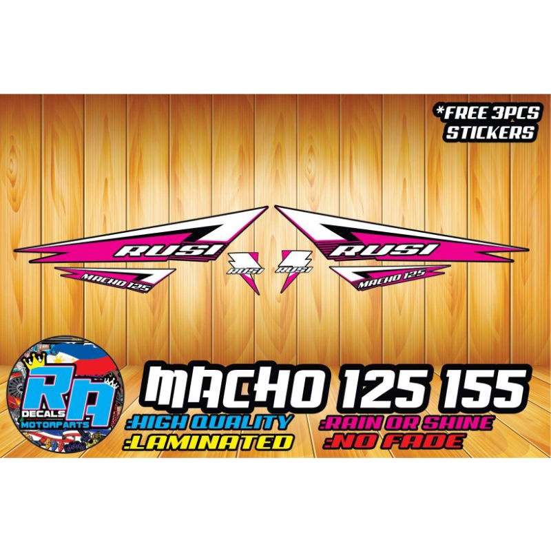 Rusi Macho 125 155 Decals Shopee Philippines