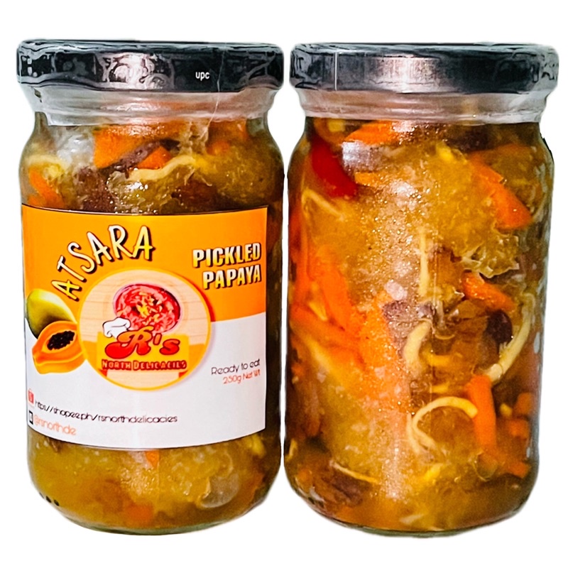 Atsara Pickled Papaya Relish Premium with Lemon and Pasas 220ml