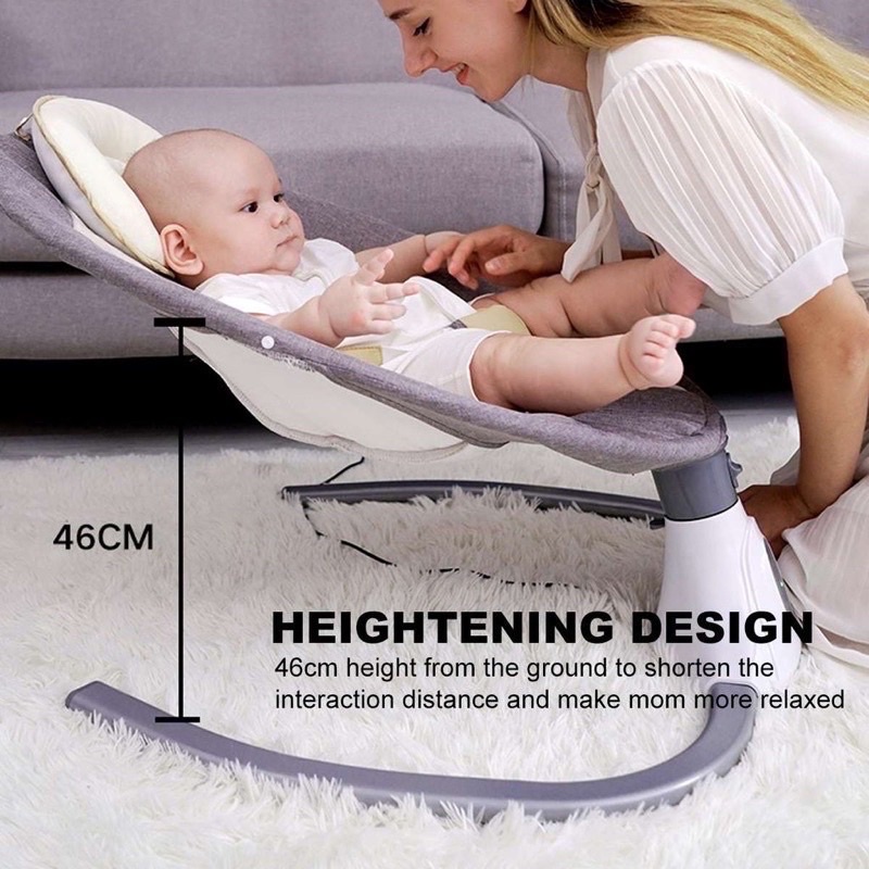 Baby Rocking Chair Electric Baby Rocker Multifunction Swing Cradle Bouncer