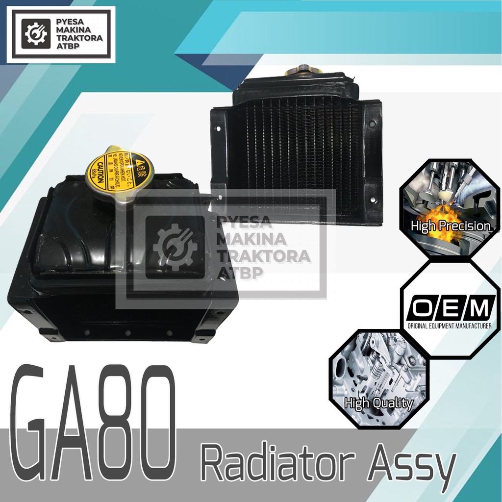 Radiator Assembly Assy for GA80 and GA85 Kubota Water-Cooled Diesel ...
