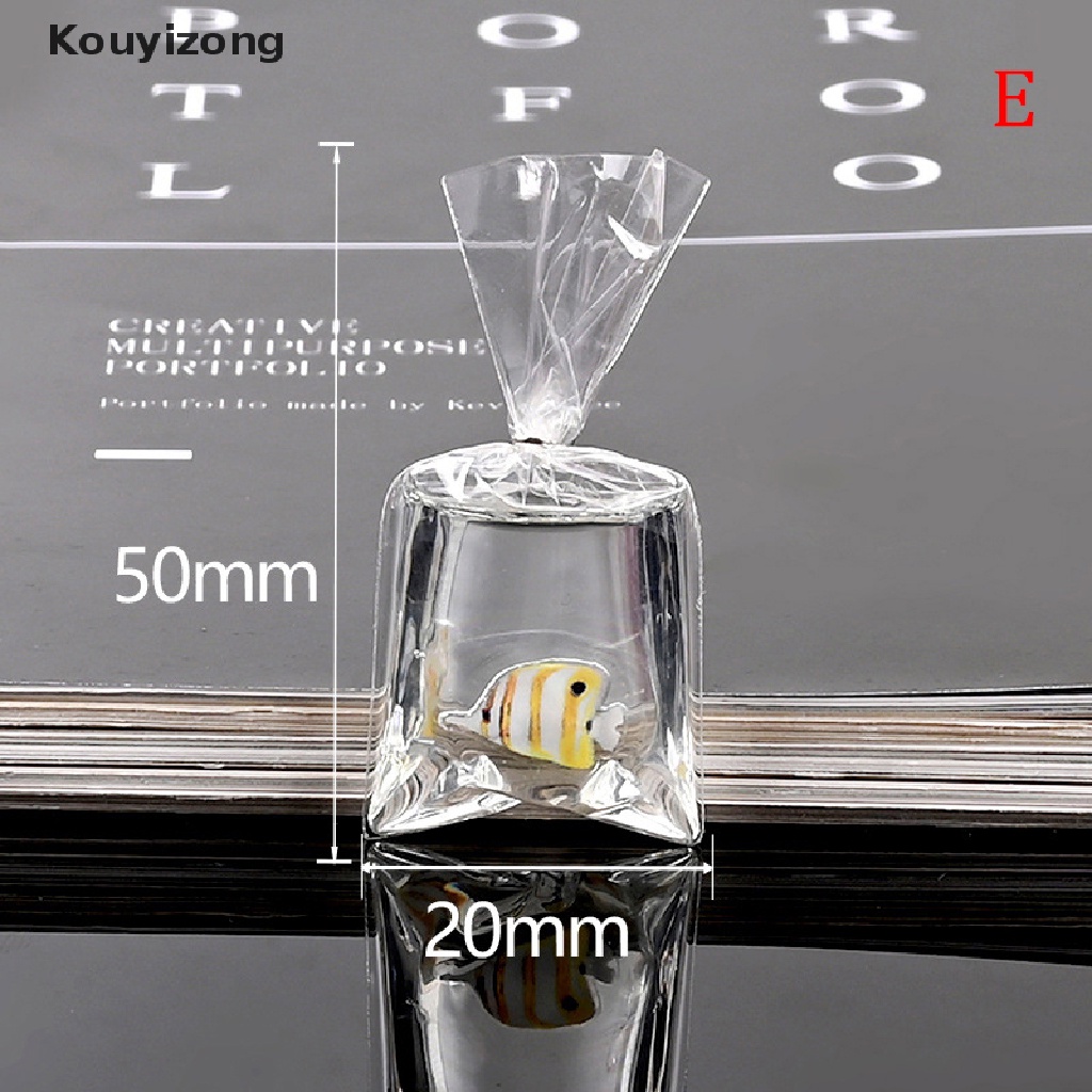 [Kouyi] 1 PC Resin Goldfish Charms Small Fish In Water Bag Pendant For