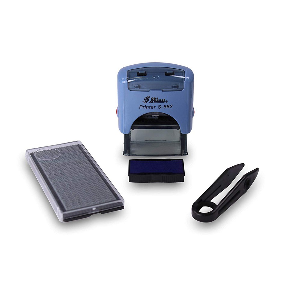 Shiny S-882 DIY Self-Inking Printing Kit ( 14mm x 38mm ) & Replacement ...